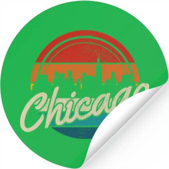 Discover Chicago Skyline Illinois Pride Stickers