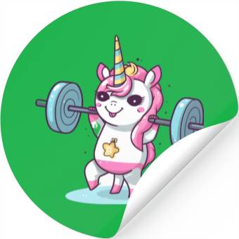 Discover Unicorn Weighlifting Stickers
