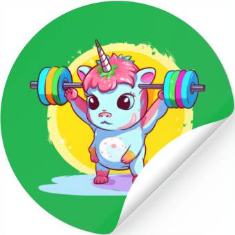 Discover Unicorn Weighlifting Stickers