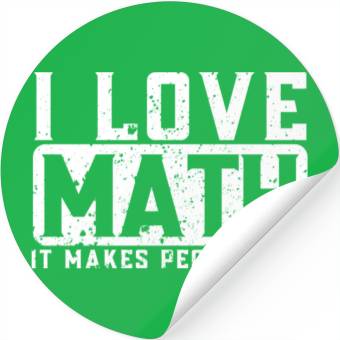 Discover Funny Math Teacher I Love Math Stickers