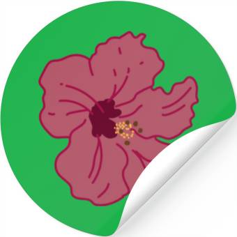 Discover Hibiscus Flower Stickers