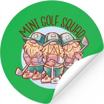 Discover Mini Golf Gnomes Stickers