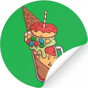 Discover Chocolate Candy Shake Stickers