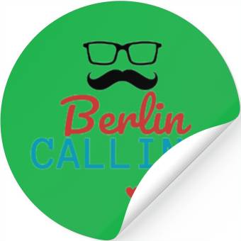 Discover Black Red Blue Berlin Calling Stickers