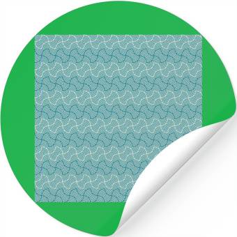 Discover Retro Teal Pattern Stickers
