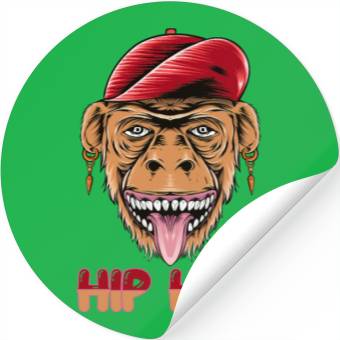 Discover Hip hop monkey head Stickers