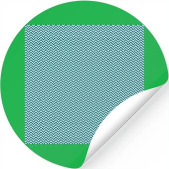 Discover Retro Teal Chevron Pattern Stickers