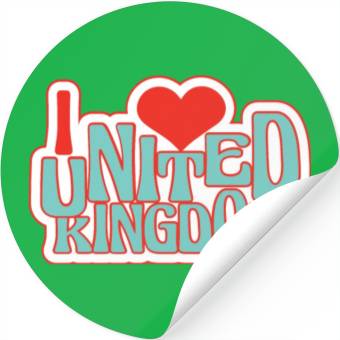 Discover United kingdom hearts Stickers