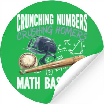 Discover Baseball Math Lover Mathematician Baseball Player Stickers