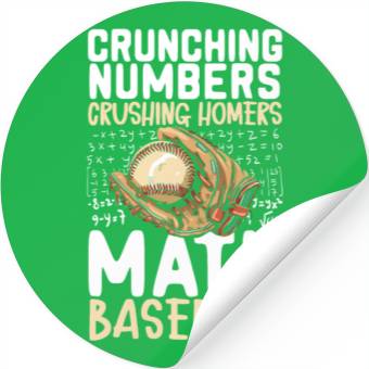 Discover Baseball Math Lover Mathematician Baseball Player Stickers