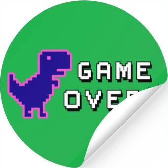 Discover Game Over Lila Stickers