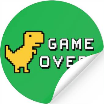 Discover Game Over Amarillo Stickers