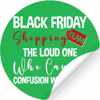 Discover Black Friday Shopping Team 2 Stickers