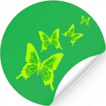 Discover Green butterfly Stickers