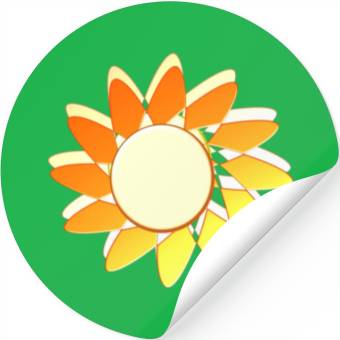 Discover Yellow Flower Stickers