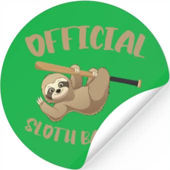 Discover Sloth Bat Sloth Baseball Stickers