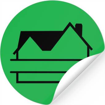 Discover House transparent shadow image with text space Stickers