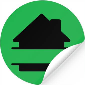 Discover Simple house shadow image with text space Stickers