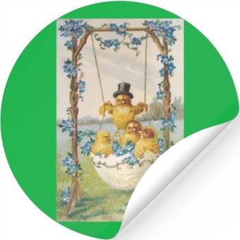 Discover Vintage Easter Card Stickers