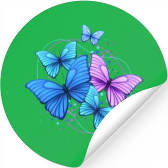 Discover "Fluttering Elegance: Butterfly Print Stickers"