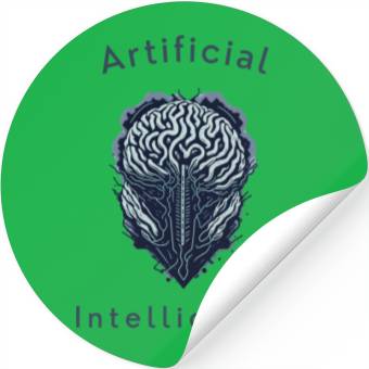 Discover Artificial Intelligence (AI) Robot Brain Stickers