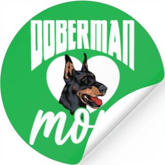 Discover Doberman Mom Stickers