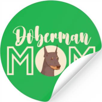 Discover Doberman Mom Stickers