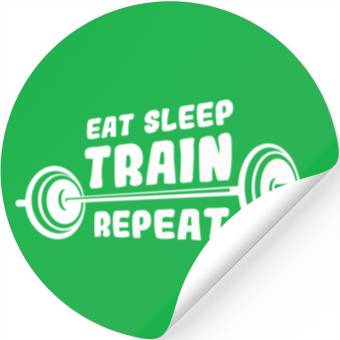 Discover Eat Sleep Train red Stickers