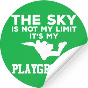 Discover Sky Playground - Skydiver Skydiving Parachuting Stickers