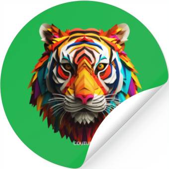 Discover origami tiger Stickers