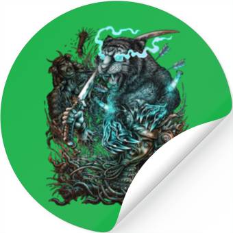 Discover Mutant Tiger VS Samurai Stickers