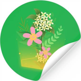 Discover flowers and plants with magic lights Stickers