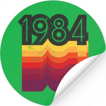 Discover 36th 80s Style 1984 Stickers