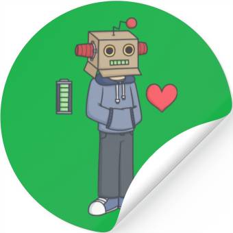 Discover Robot Kid Stickers