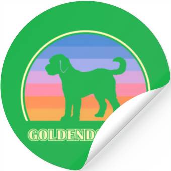 Discover Goldendoodle Sunset Dog Stickers