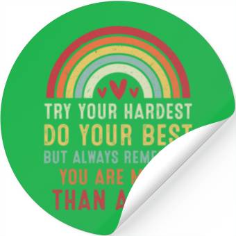 Discover Try Your Hardest Do Your Best Teacher Stickers
