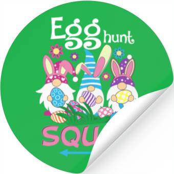 Discover Egg Hunt Squad green Stickers