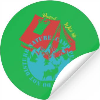 Discover Camp Peacefully Do Not Disturb Nature Stickers