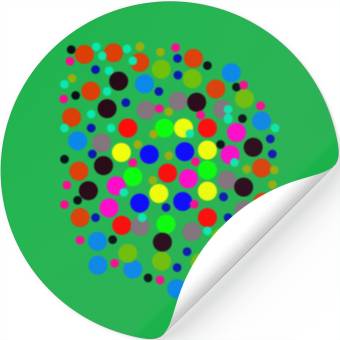 Discover Multi-colored circle pattern Stickers, Travel