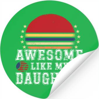 Discover Retro Sunset Icon for Daughter Stickers