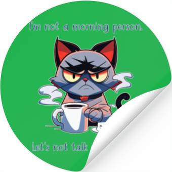 Discover Grumpy cat morning person Stickers