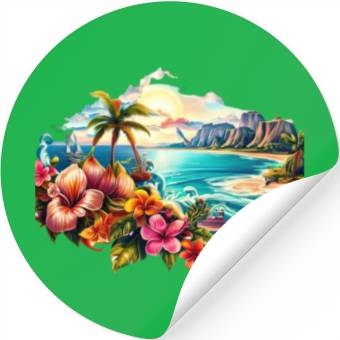Discover Tropical Paradise Stickers
