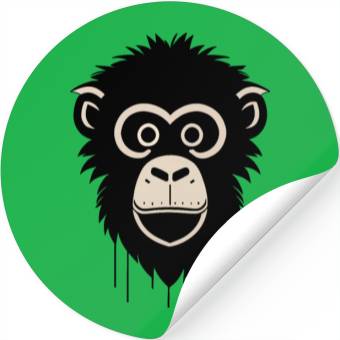 Discover monkey face Stickers