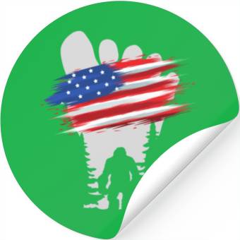 Discover Bigfoot 4th July b Stickers