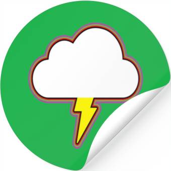 Discover Thunder Cloud Lightning Raining Storm Stickers