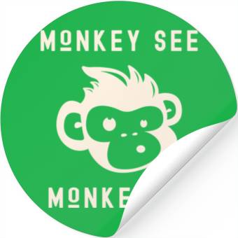 Discover Monkey See Monkey Do Adorable Primate Chimp Stickers