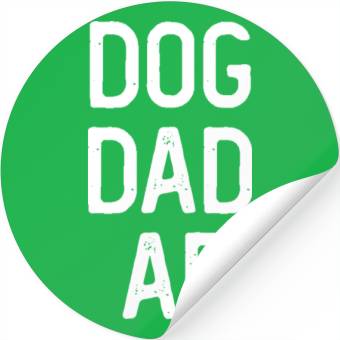 Discover Dog Dad Stickers