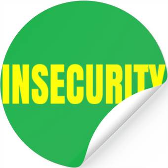 Discover Insecurity Security Joke Print On Back Stickers