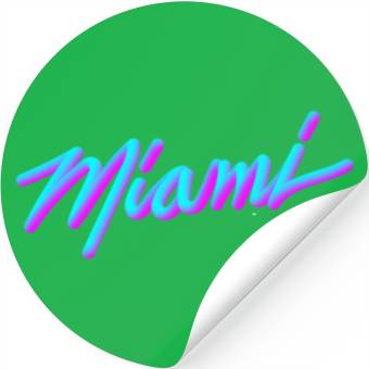Discover Miami Vaperwave Synthwave 80S Style Stickers