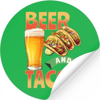 Discover Beer and Tacos Stickers